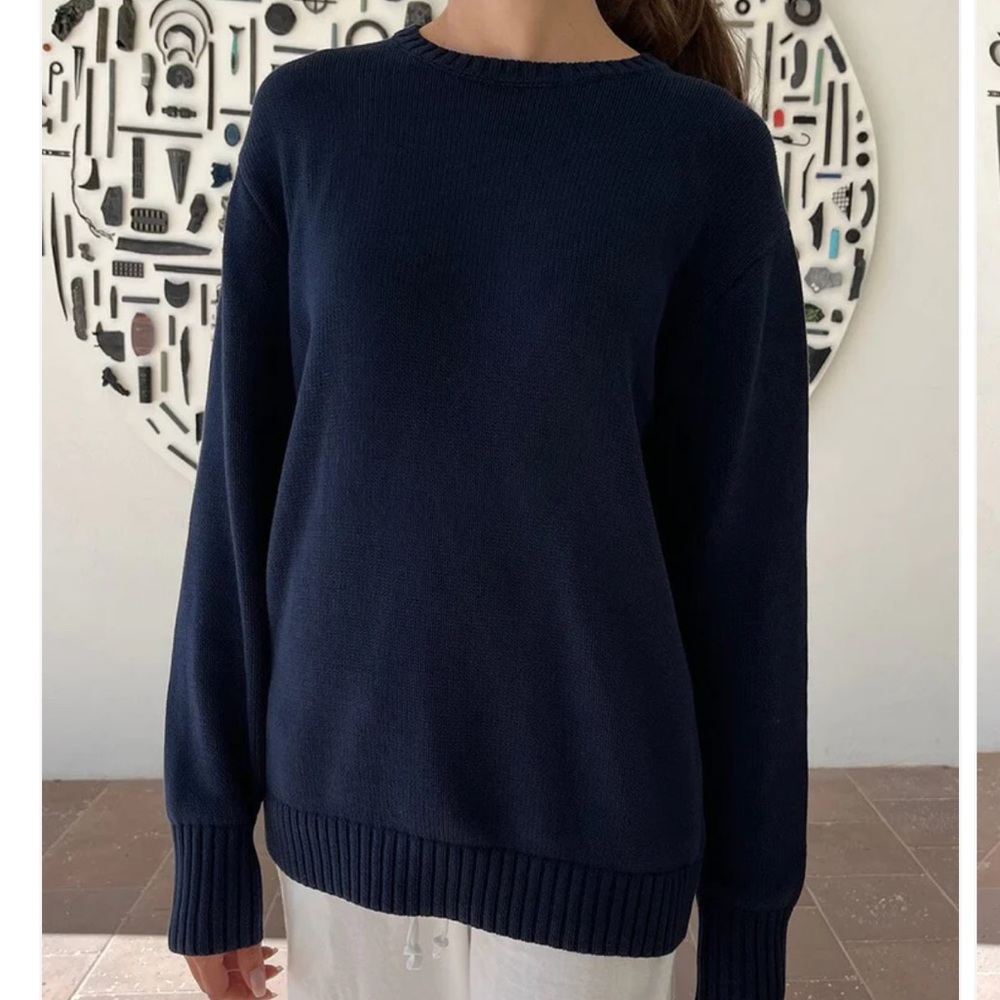 Brandy Melville Brianna Cotton Sweater Black OS